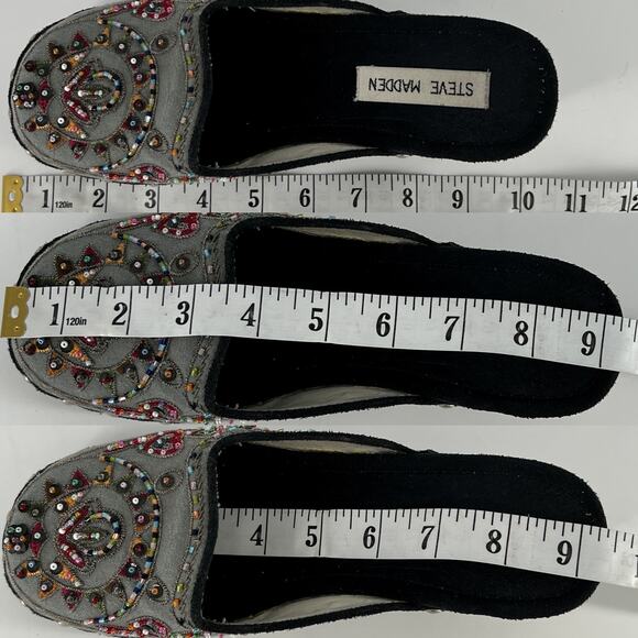 Steve Madden Firey Beaded Wooden Studded Slip On Clogs Western Boho Chic Size 7 - Picture 13 of 16